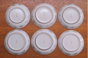 アンティーク雑貨　古民具・骨董　明治〜大正　九谷色絵皿6客セット