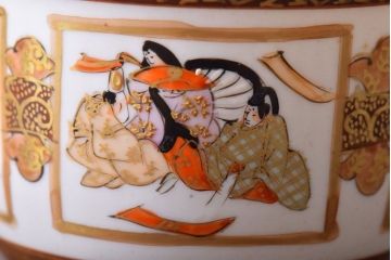 アンティーク雑貨　古民具・骨董　明治〜大正　九谷色絵向付2客セット