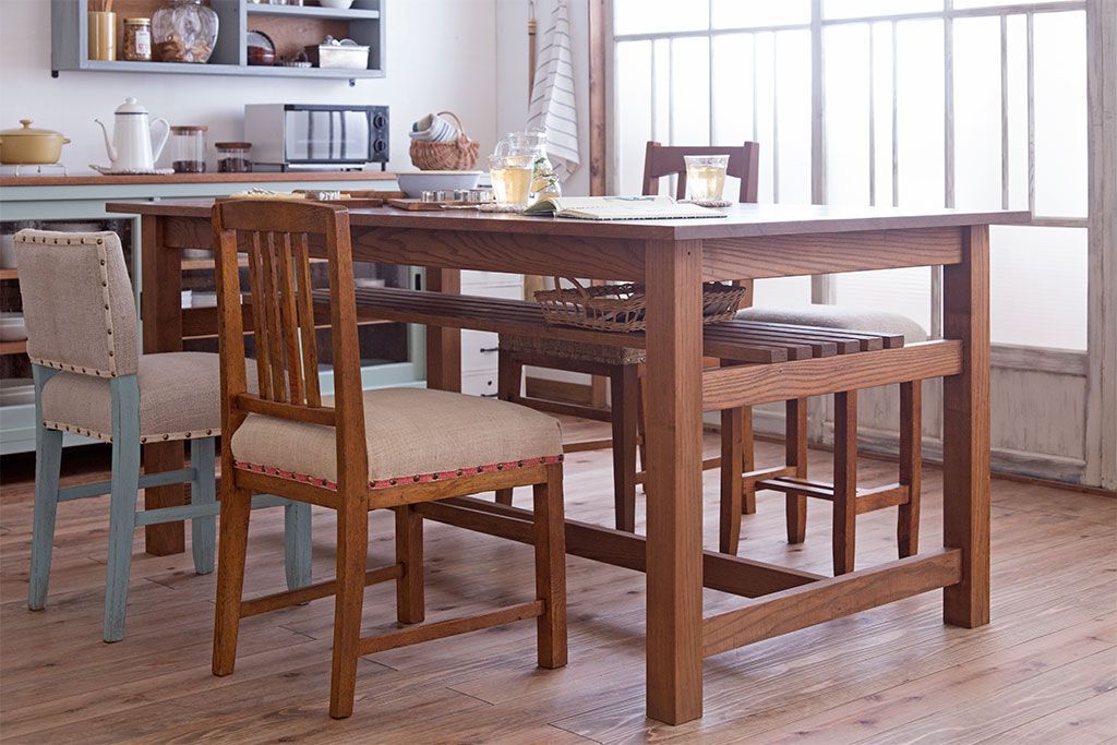 【N様ご成約分】アンティーク　古い木の大きなダイニングテーブル(作業台)