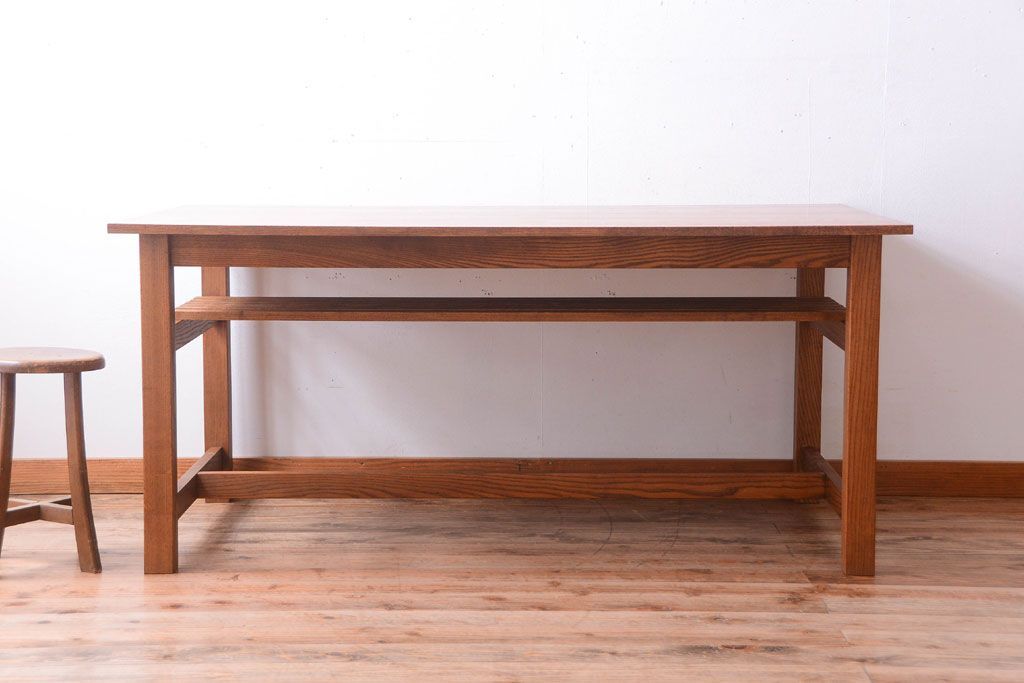 【N様ご成約分】アンティーク　古い木の大きなダイニングテーブル(作業台)