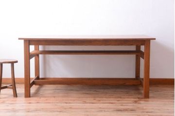 【N様ご成約分】アンティーク　古い木の大きなダイニングテーブル(作業台)