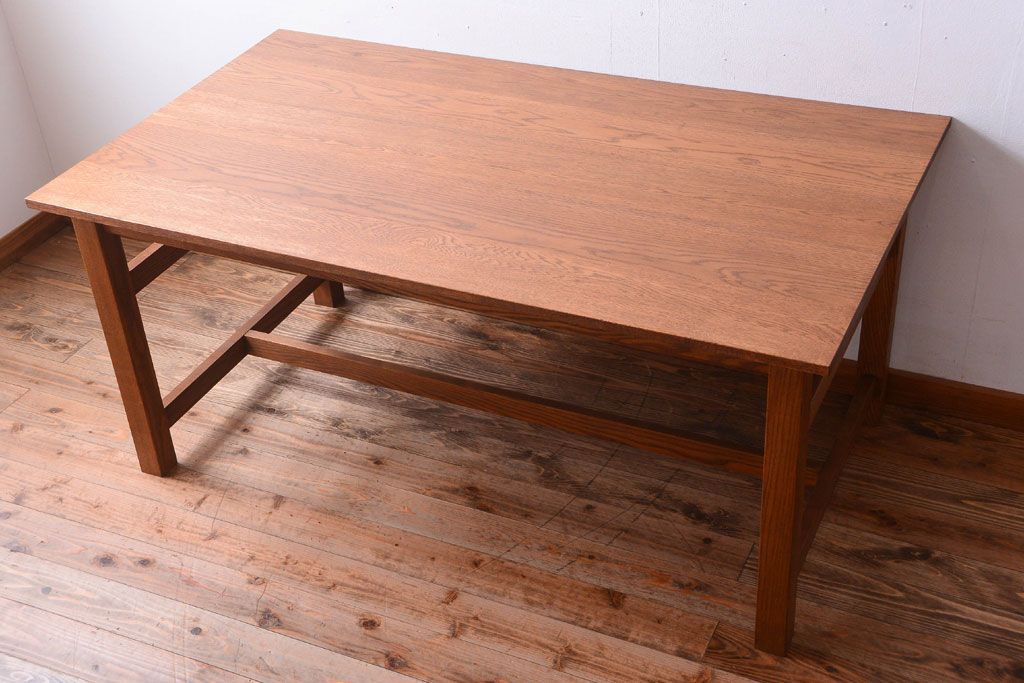 【N様ご成約分】アンティーク　古い木の大きなダイニングテーブル(作業台)