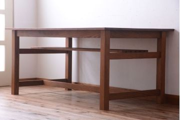 【N様ご成約分】アンティーク　古い木の大きなダイニングテーブル(作業台)