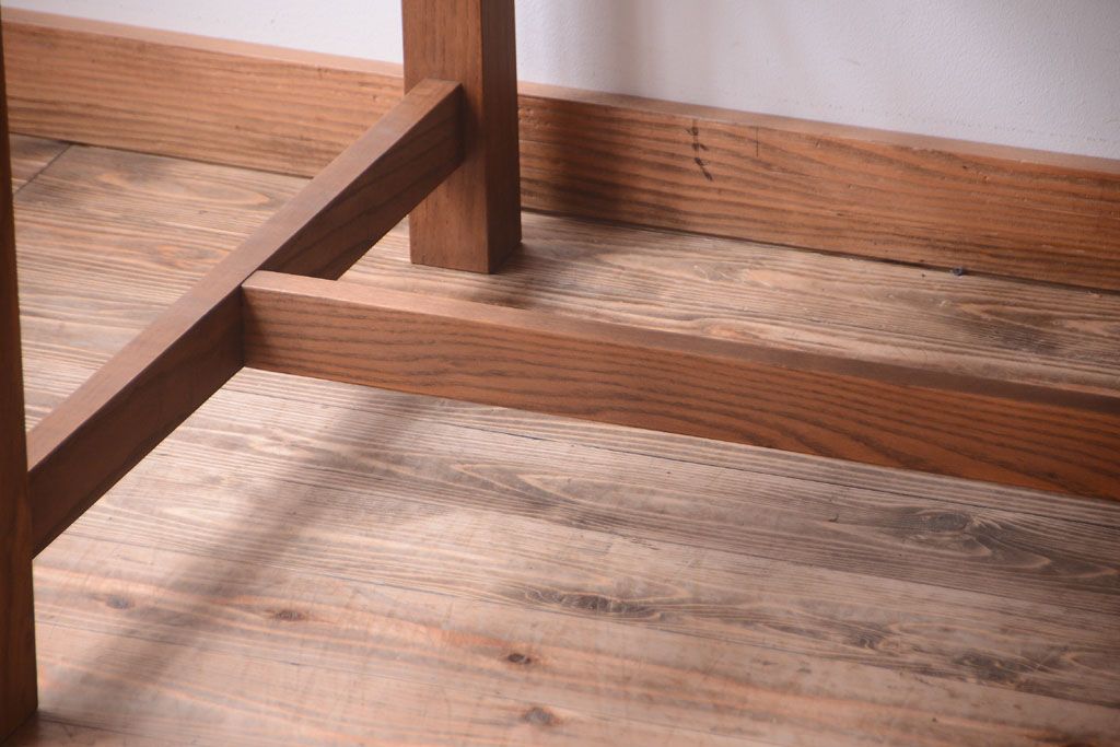 【N様ご成約分】アンティーク　古い木の大きなダイニングテーブル(作業台)