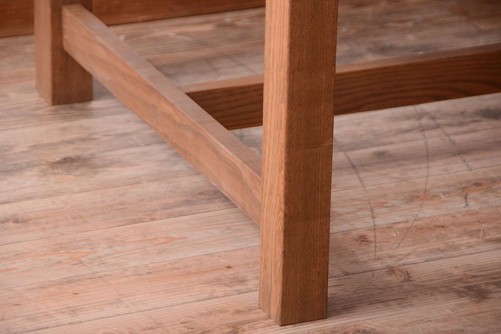 【N様ご成約分】アンティーク　古い木の大きなダイニングテーブル(作業台)