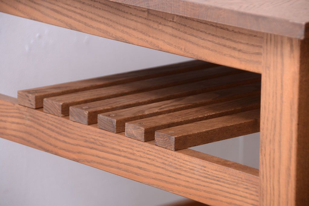 【N様ご成約分】アンティーク　古い木の大きなダイニングテーブル(作業台)