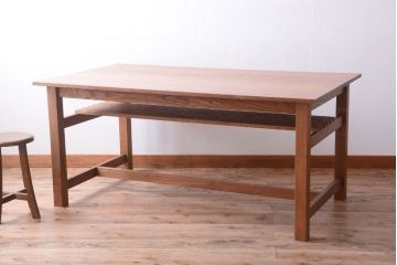 【N様ご成約分】アンティーク　古い木の大きなダイニングテーブル(作業台)