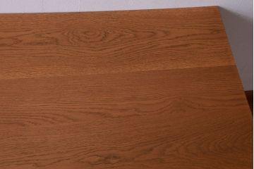 レトロ家具　昭和レトロ　ナラ材天板のアンティークダイニングテーブル