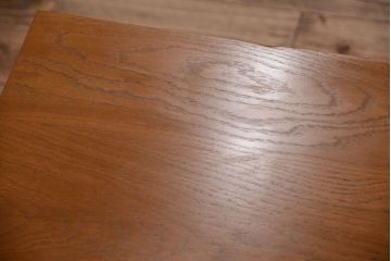 レトロ家具　昭和レトロ　ナラ材天板のアンティークダイニングテーブル