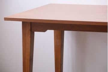 レトロ家具　昭和レトロ　ナラ材天板のアンティークダイニングテーブル