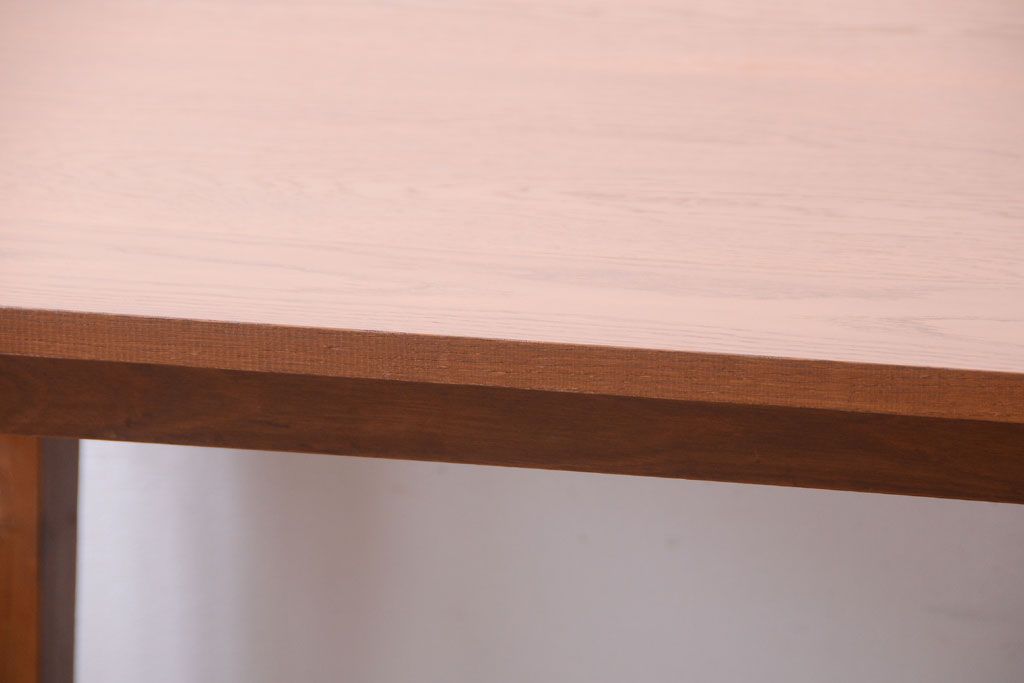 レトロ家具　昭和レトロ　ナラ材天板のアンティークダイニングテーブル