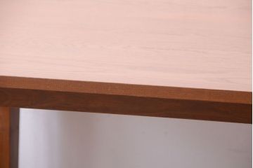 レトロ家具　昭和レトロ　ナラ材天板のアンティークダイニングテーブル