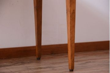 レトロ家具　昭和レトロ　ナラ材天板のアンティークダイニングテーブル