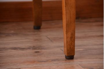 レトロ家具　昭和レトロ　ナラ材天板のアンティークダイニングテーブル