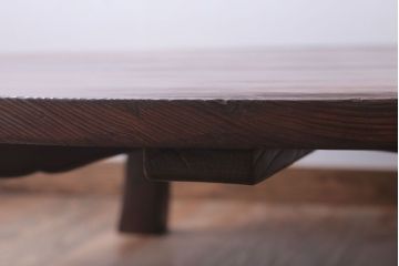 アンティーク家具　和製アンティーク　特大サイズ!黒柿ちぎり入りの高級杉材製丸ちゃぶ台