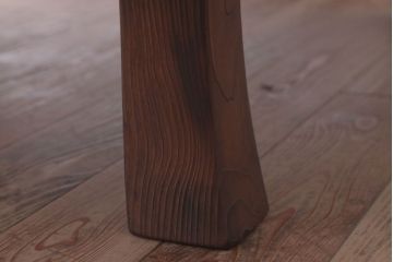 アンティーク家具　和製アンティーク　特大サイズ!黒柿ちぎり入りの高級杉材製丸ちゃぶ台