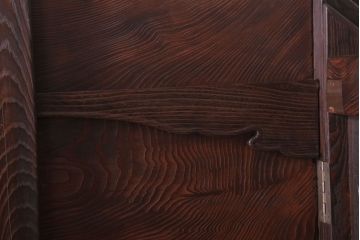 アンティーク家具　和製アンティーク　特大サイズ!黒柿ちぎり入りの高級杉材製丸ちゃぶ台