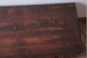 アンティーク家具　和製アンティーク　シンプルな古い木製の箪笥ローボード(衣装箪笥)