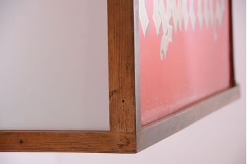 アンティーク雑貨　昭和レトロ　希少!たばこ屋さんの古い吊り看板(ガラスケース)