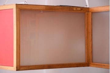 アンティーク雑貨　昭和レトロ　希少!たばこ屋さんの古い吊り看板(ガラスケース)