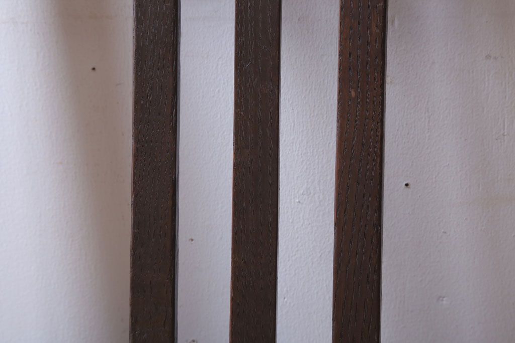 レトロ家具　和製アンティーク　本革座面のレトロなチェア(椅子)