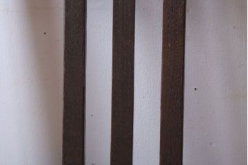 レトロ家具　和製アンティーク　本革座面のレトロなチェア(椅子)