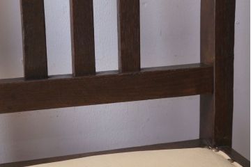 レトロ家具　和製アンティーク　本革座面のレトロなチェア(椅子)