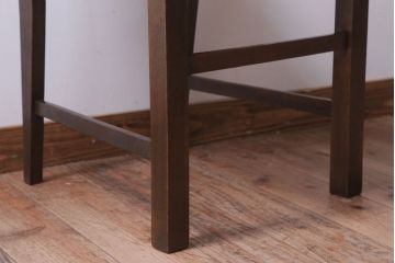 レトロ家具　和製アンティーク　本革座面のレトロなチェア(椅子)