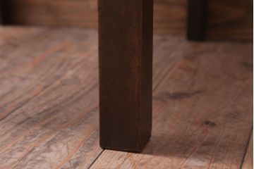 レトロ家具　和製アンティーク　本革座面のレトロなチェア(椅子)