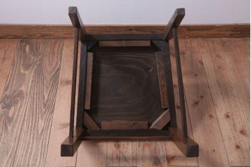 レトロ家具　和製アンティーク　本革座面のレトロなチェア(椅子)