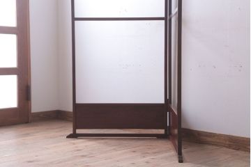 アンティーク雑貨　古民具・骨董　古い木の屏風衣桁