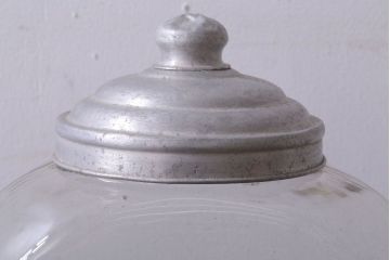 アンティーク雑貨　昭和レトロ　蓋付き!アンティークのガラス瓶(ビン)(2)