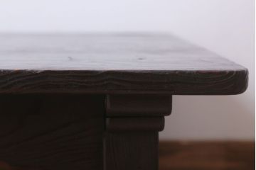 アンティーク家具　和製アンティーク　彫刻入り!高級杉材製の古いちゃぶ台