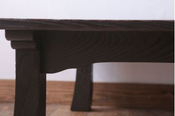 アンティーク家具　和製アンティーク　彫刻入り!高級杉材製の古いちゃぶ台