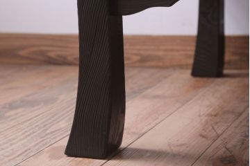 アンティーク家具　和製アンティーク　彫刻入り!高級杉材製の古いちゃぶ台