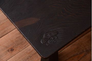 アンティーク家具　和製アンティーク　彫刻入り!高級杉材製の古いちゃぶ台