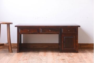 中古　北海道民芸家具　シックな文机(定価約15万円)