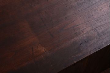 アンティーク家具　和製アンティーク　モールガラス入り!古い木の衣装箪笥ローボード