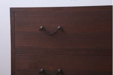 アンティーク家具　和製アンティーク　シンプルな古い木製の箪笥ローボード(衣装箪笥)(2)