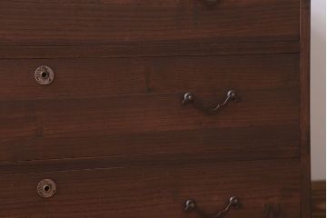 アンティーク家具　和製アンティーク　シンプルな古い木製の箪笥ローボード(衣装箪笥)(2)