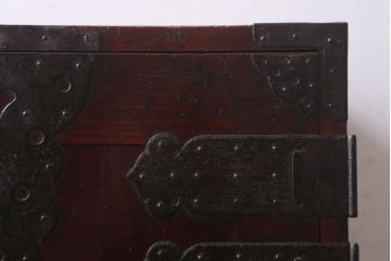 アンティーク家具　古民具・骨董　明治期　脚付き!観音箪笥ローボード(衣装箪笥)