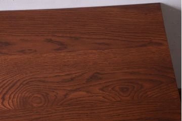 アンティーク家具　和製アンティーク　古い木の銀モールガラス戸カウンターテーブル