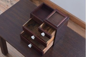 アンティーク雑貨　和製アンティーク　古い木の裁縫箱(小引き出し)