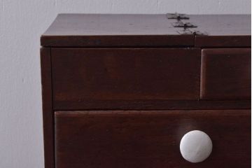 アンティーク雑貨　和製アンティーク　古い木の裁縫箱(小引き出し)