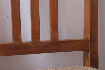レトロ家具　和製アンティーク　ナラ材製のレトロなシンプルチェア