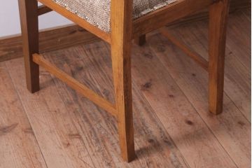 レトロ家具　和製アンティーク　ナラ材製のレトロなシンプルチェア