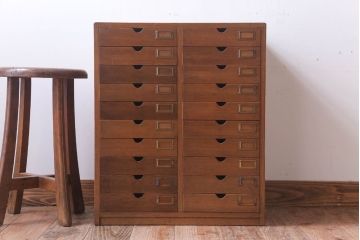 レトロ家具　昭和レトロ　ネームプレート付き!アンティーク小引き出し
