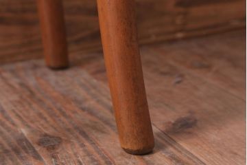 レトロ家具　アンティーク　本革座面のレトロなベントウッドチェア(椅子)