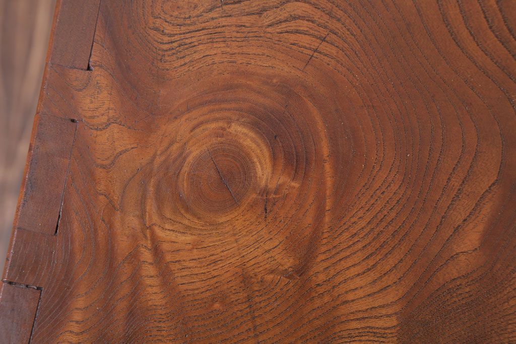 アンティーク家具　和製アンティーク　総欅!美しい杢目の古い小引き出し