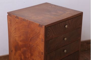 アンティーク家具　和製アンティーク　総欅!美しい杢目の古い小引き出し